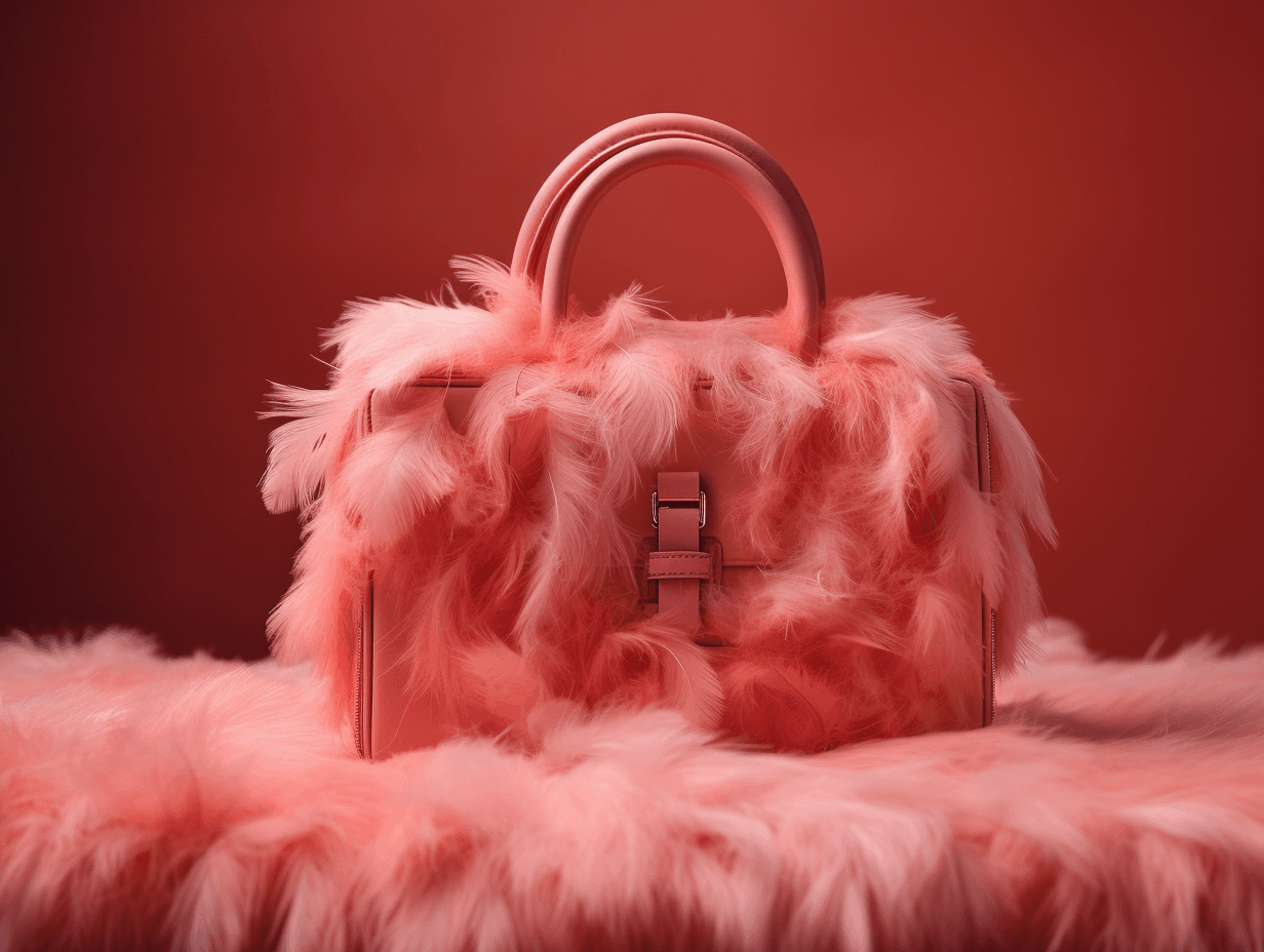 AI generated: Midjourney prompt: disposable photography of a handbag made of feathe... (Midjourney - Fashion)
