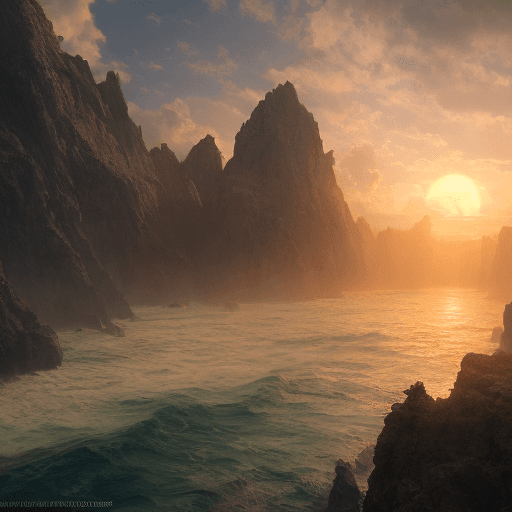 AI generated: Openjourney prompt: photo of a ultra realistic sunset, dramatic light,... (Openjourney - Landscapes)