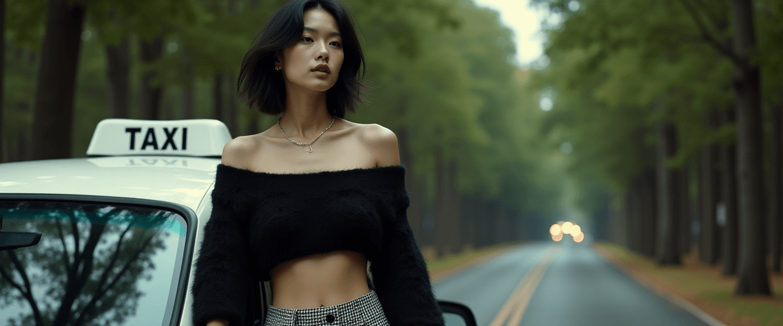 AI generated: FLUX prompt: High Fashion, a photo of a slim, small breast, fla... (FLUX - Fashion)