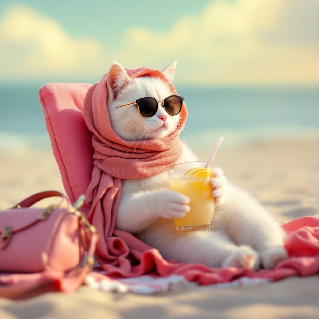صورة مولدة بالذكاء الاصطناعي: FLUX prompt: Generate a high resolution image of a white cat re... (نموذج FLUX - FLUX)