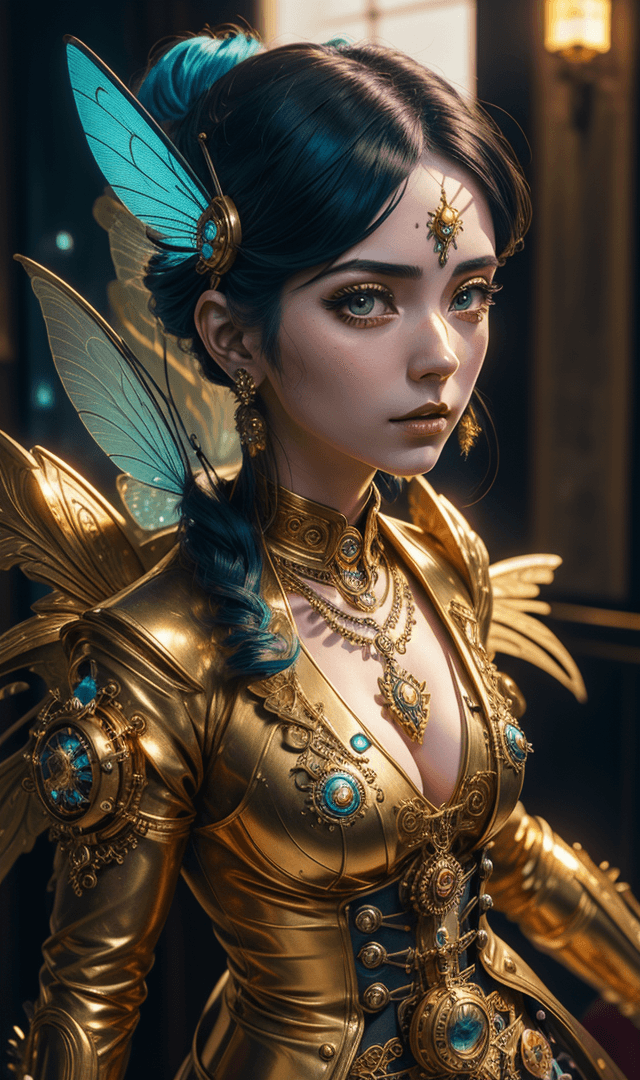 AI generated: Stable Diffusion prompt: 3d image of a steampunk woman, in the style of Bel... (Stable Diffusion - Character Design)