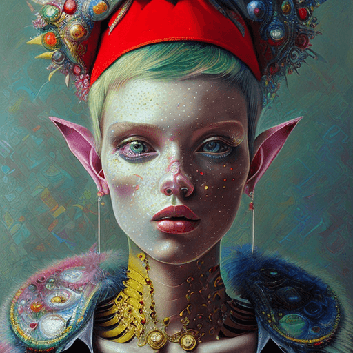 صورة مولدة بالذكاء الاصطناعي: Openjourney prompt: mdjrny-v4 style portrait of punk elf, highly detai... (نموذج Openjourney - Openjourney)