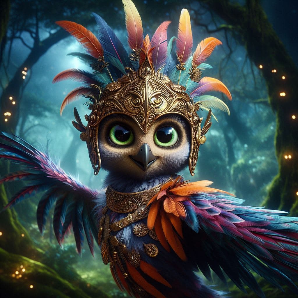 صورة مولدة بالذكاء الاصطناعي: DALL·E prompt: generate an image A bird with vibrant feathers, in... (نموذج DALL·E - 3d Renders)