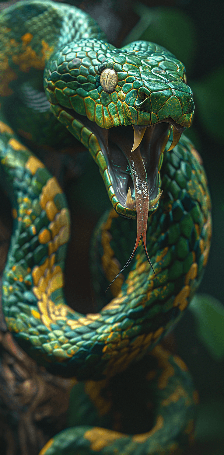 Yellow snake - Midjourney