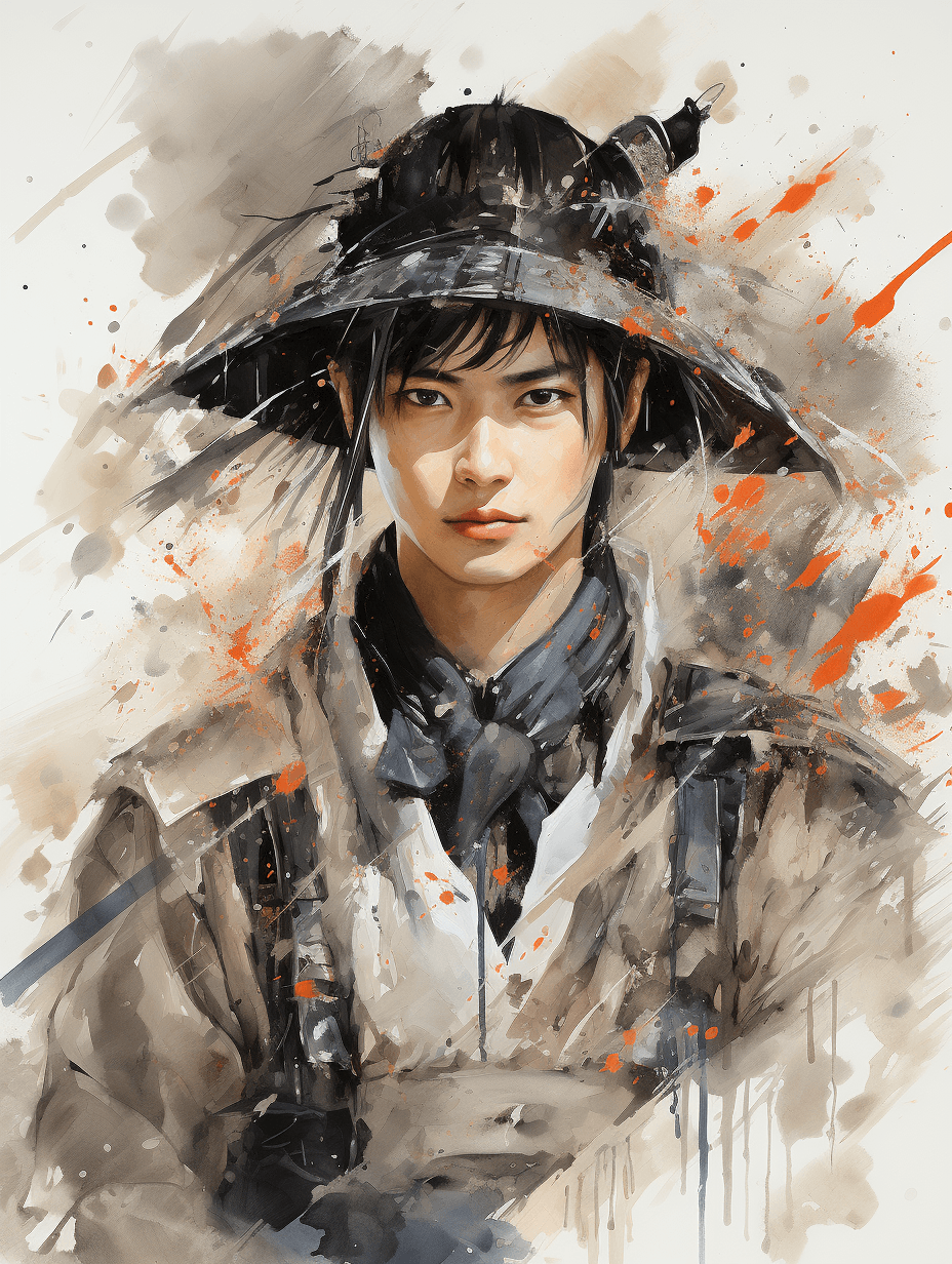 AI generated: Midjourney prompt: in style of Wu Guanzhong, character chart,a Chines... (Midjourney - Character Design)