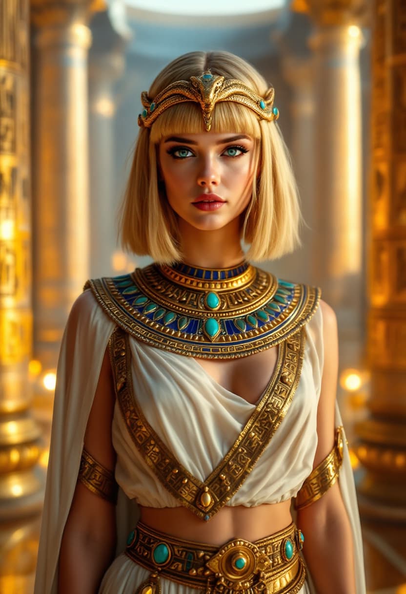 AI generated: FLUX prompt: A regal and enchanting depiction of Elle Fanning a... (FLUX - FLUX)
