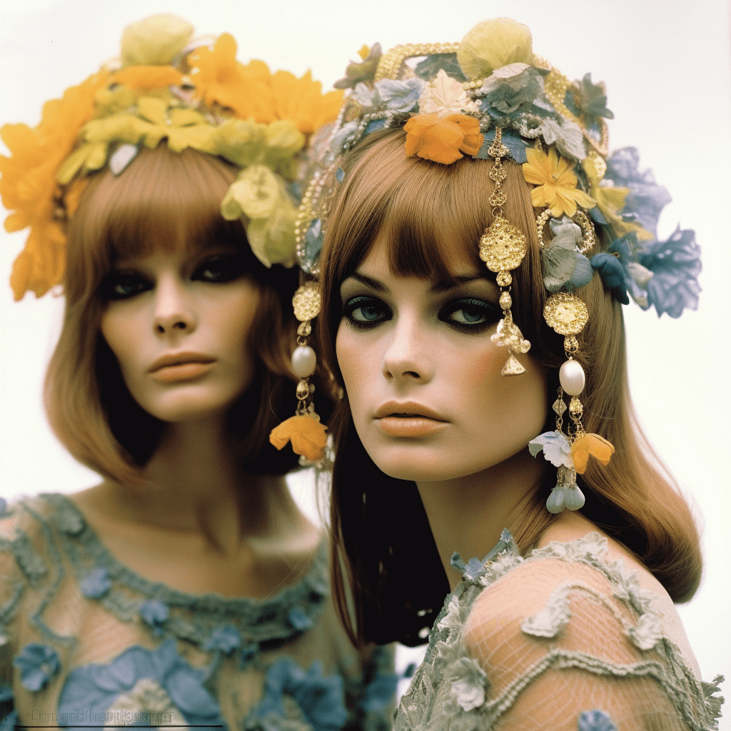 Midjourney prompt: high fashion, vogue, 1969 - Midjourney
