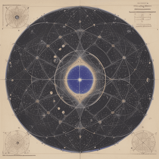 صورة مولدة بالذكاء الاصطناعي: DreamShaper prompt: map of interconnected galaxy clusters the multiver... (نموذج DreamShaper - DreamShaper)