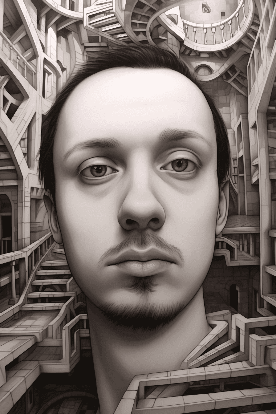 صورة مولدة بالذكاء الاصطناعي: Self portrait (نموذج Midjourney - Portraits)