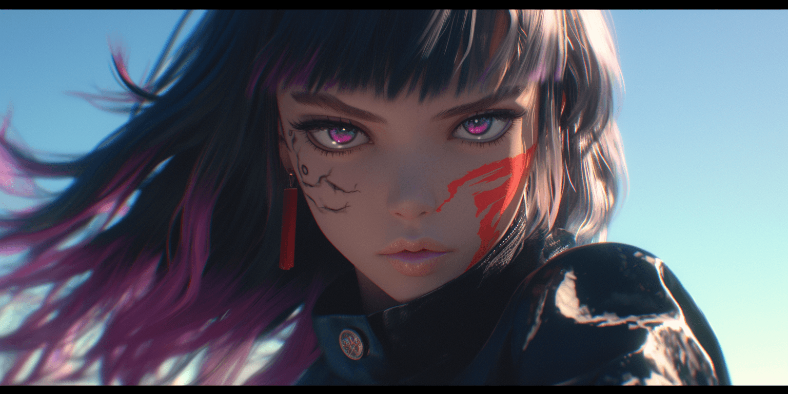 AI generated: Midjourney prompt: Maki from jujutsu no kaisen, colorful realism, int... (Midjourney - Anime)