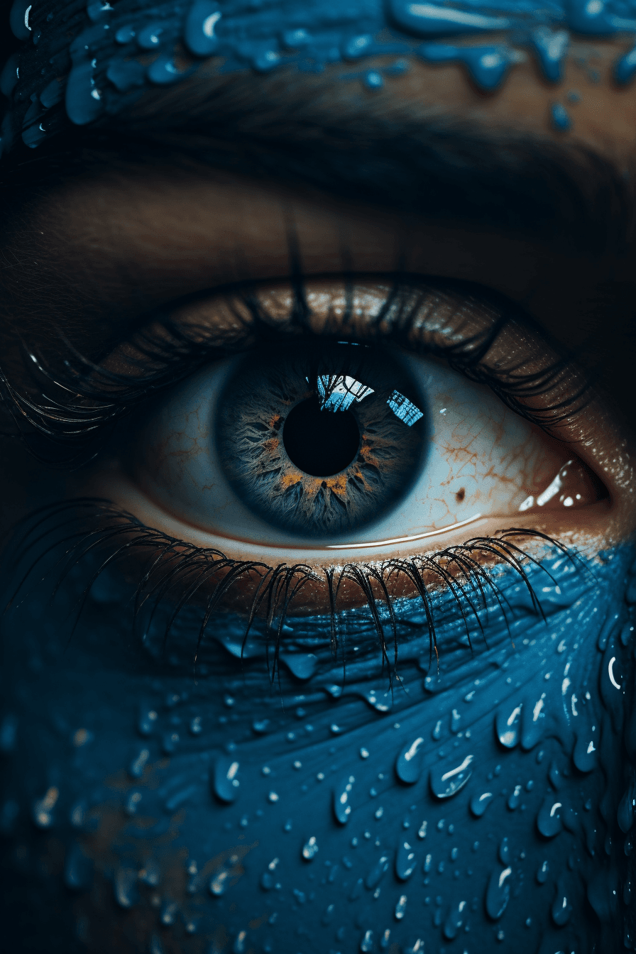 صورة مولدة بالذكاء الاصطناعي: Midjourney prompt: I am over you. Then my eyes meet yours once more, ... (نموذج Midjourney - Portraits)