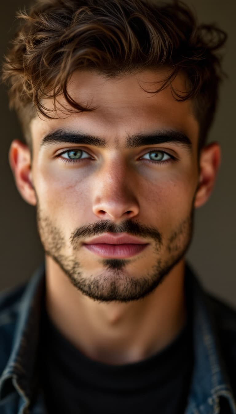 صورة مولدة بالذكاء الاصطناعي: FLUX prompt: photograph, close-up of a handsome young Italian m... (نموذج FLUX - FLUX)