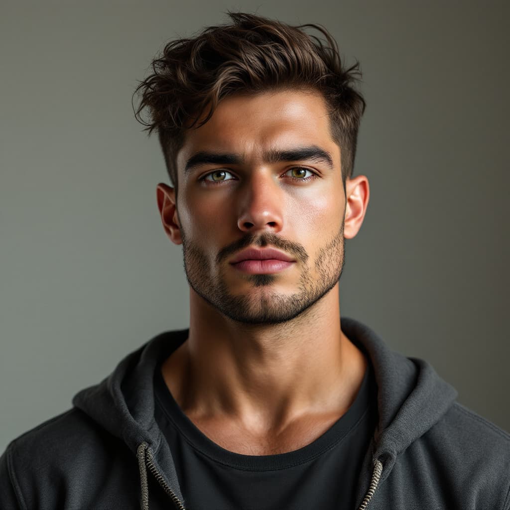 AI generated: FLUX prompt: A male in his 20's,muscular, face is very masculin... (FLUX - FLUX)