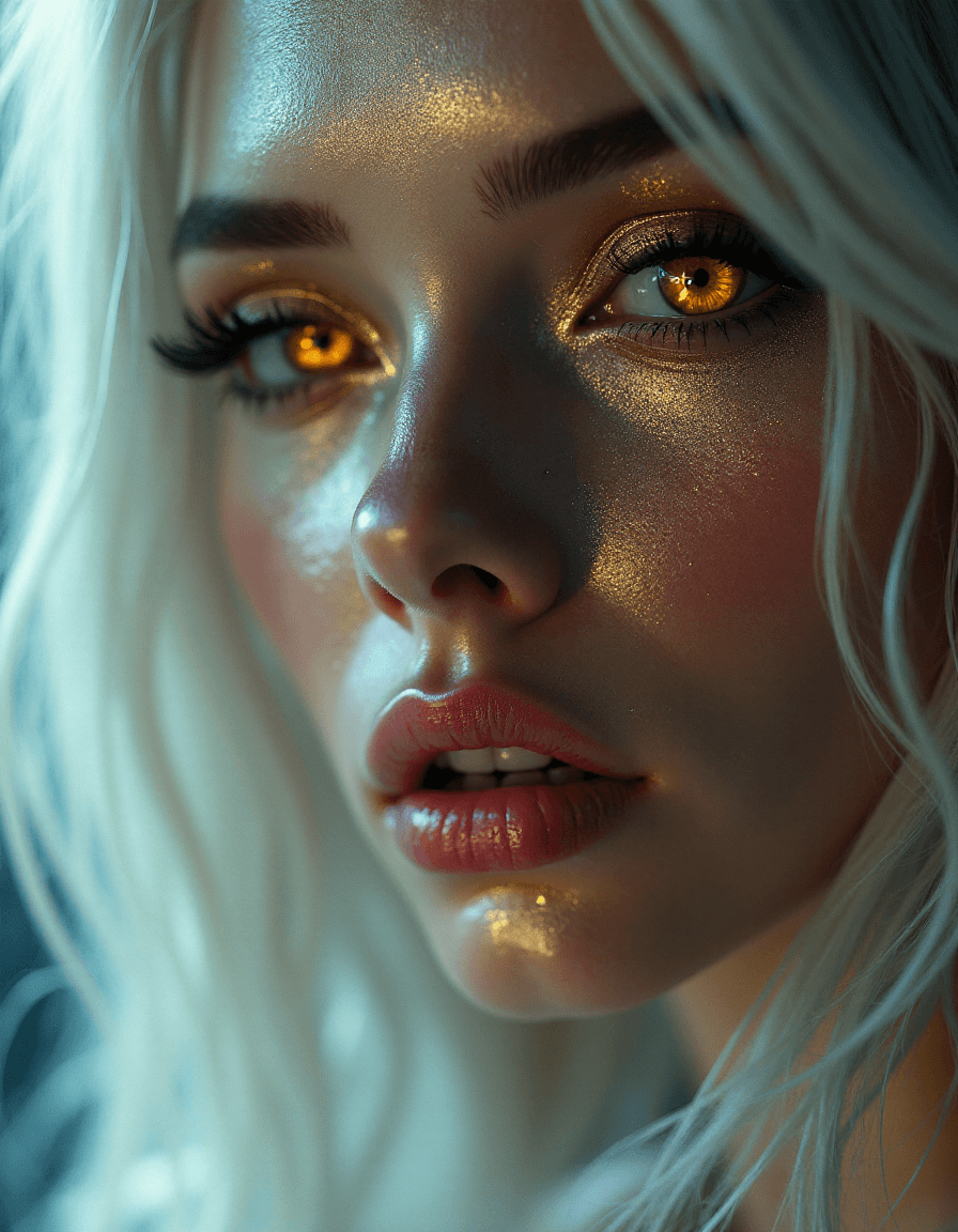 AI generated: FLUX prompt: a woman with reflective mirrored skin like polishe... (FLUX - Photography)