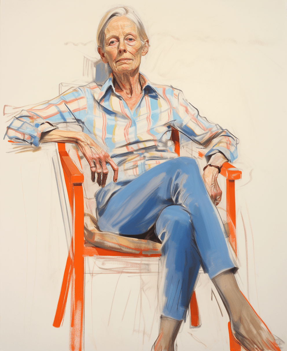 AI generated: Midjourney prompt: in the style of chantal joffe, richard diebenkorn,... (Midjourney - Portraits)