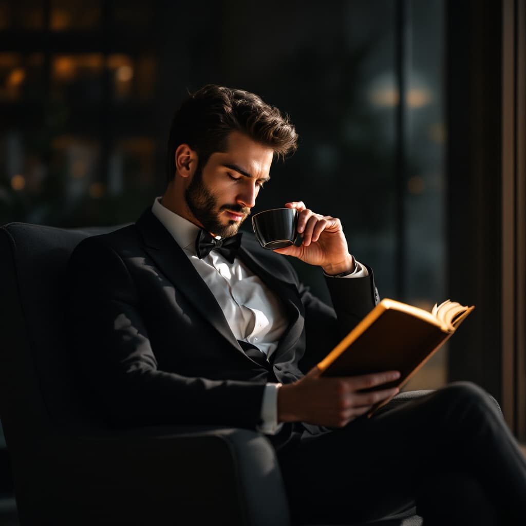 AI generated: FLUX prompt: Generate a photo of a business man sitting on a ch... (FLUX - FLUX)