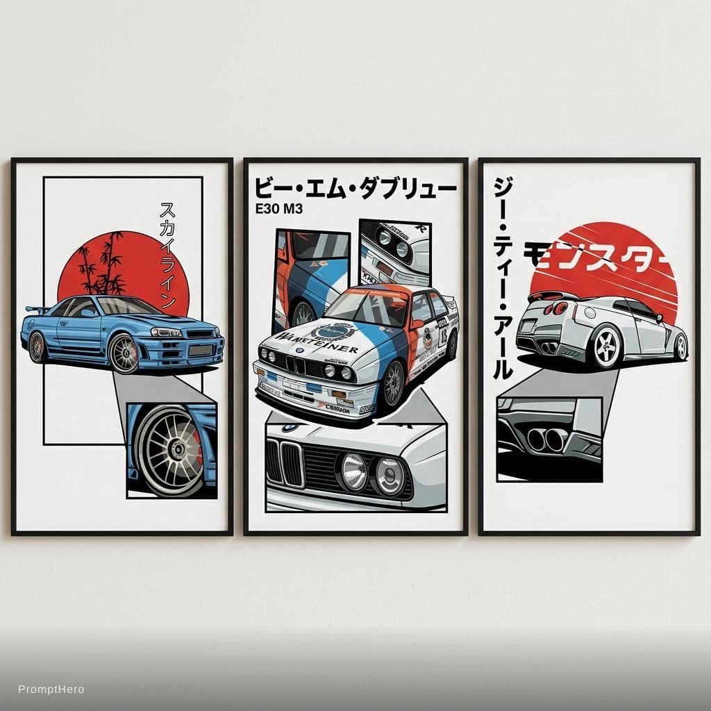 صورة مولدة بالذكاء الاصطناعي: Nano Banana prompt: Left side japnese name of car bottom left detail o... (نموذج Nano Banana - Nano Banana)
