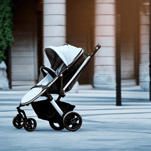 صورة مولدة بالذكاء الاصطناعي: Stable Diffusion prompt: baby stroller, high-tech, 3 wheels, product shot,f... (نموذج Stable Diffusion - Stable Diffusion)