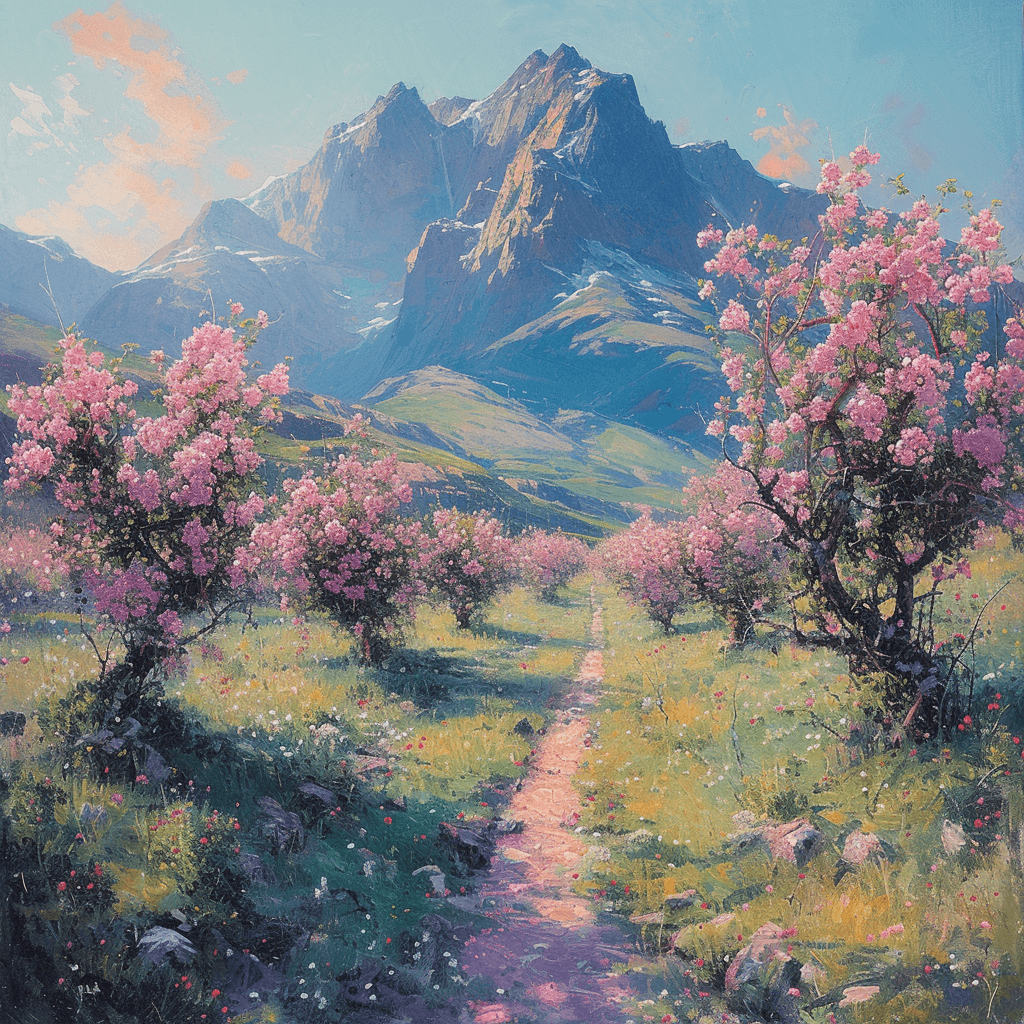 Peach Hills - Midjourney