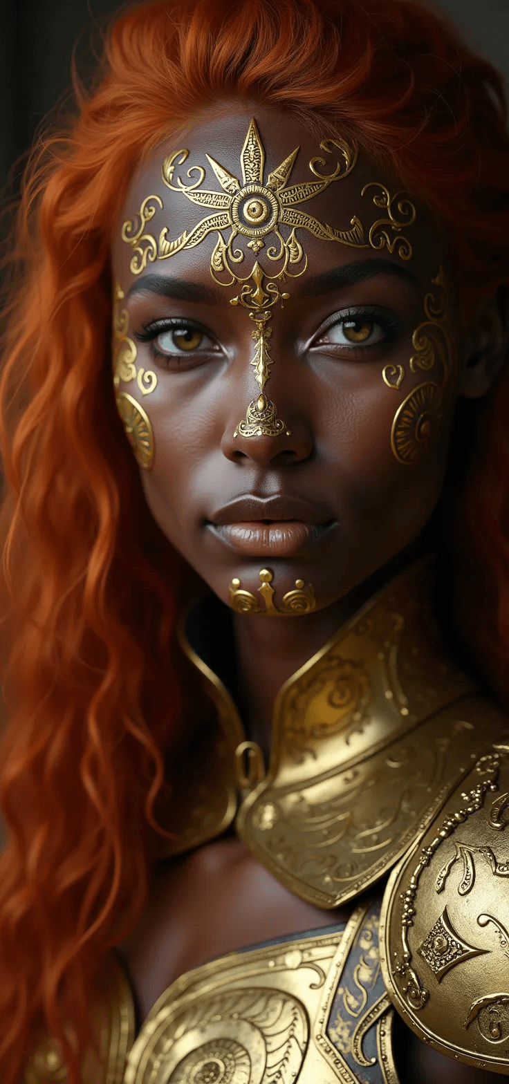 صورة مولدة بالذكاء الاصطناعي: FLUX prompt: photorealistic portrait of a woman in golden medie... (نموذج FLUX - Portraits)