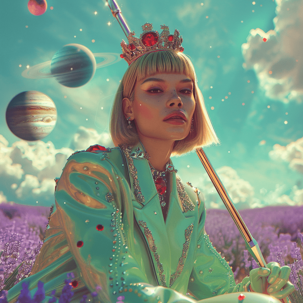 AI generated: Sci-Fi queen (Midjourney - Concept Art)