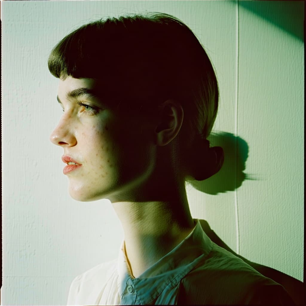 صورة مولدة بالذكاء الاصطناعي: Hero prompt: woman, in the style of Kodak Gold 200 --no freckle... (نموذج Hero - Hero)