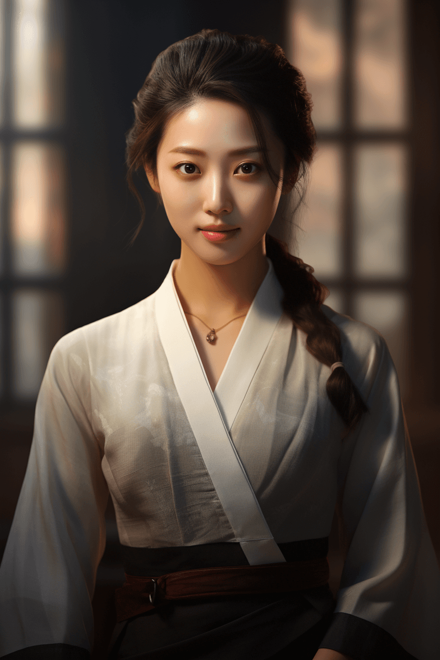 AI generated: Midjourney prompt: photograph of a pretty korean women with attractiv... (Midjourney - Portraits)