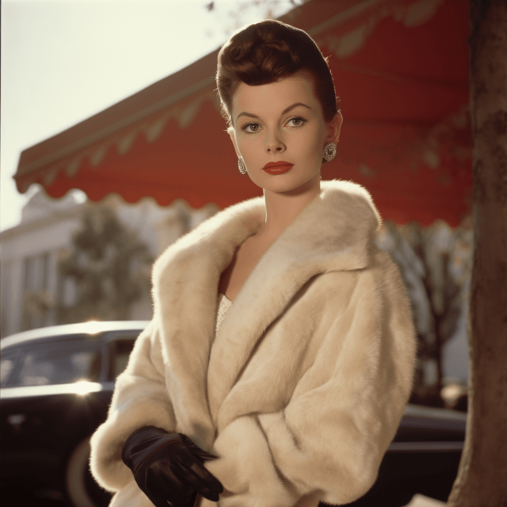 صورة مولدة بالذكاء الاصطناعي: Midjourney prompt: high fashion, vogue , 1957, ray tracing, perfect y... (نموذج Midjourney - أزياء وموضة)