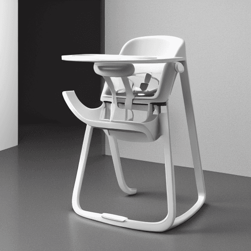 صورة مولدة بالذكاء الاصطناعي: Stable Diffusion prompt: fullview baby high chair, grogu pram, high-tech, p... (نموذج Stable Diffusion - Stable Diffusion)
