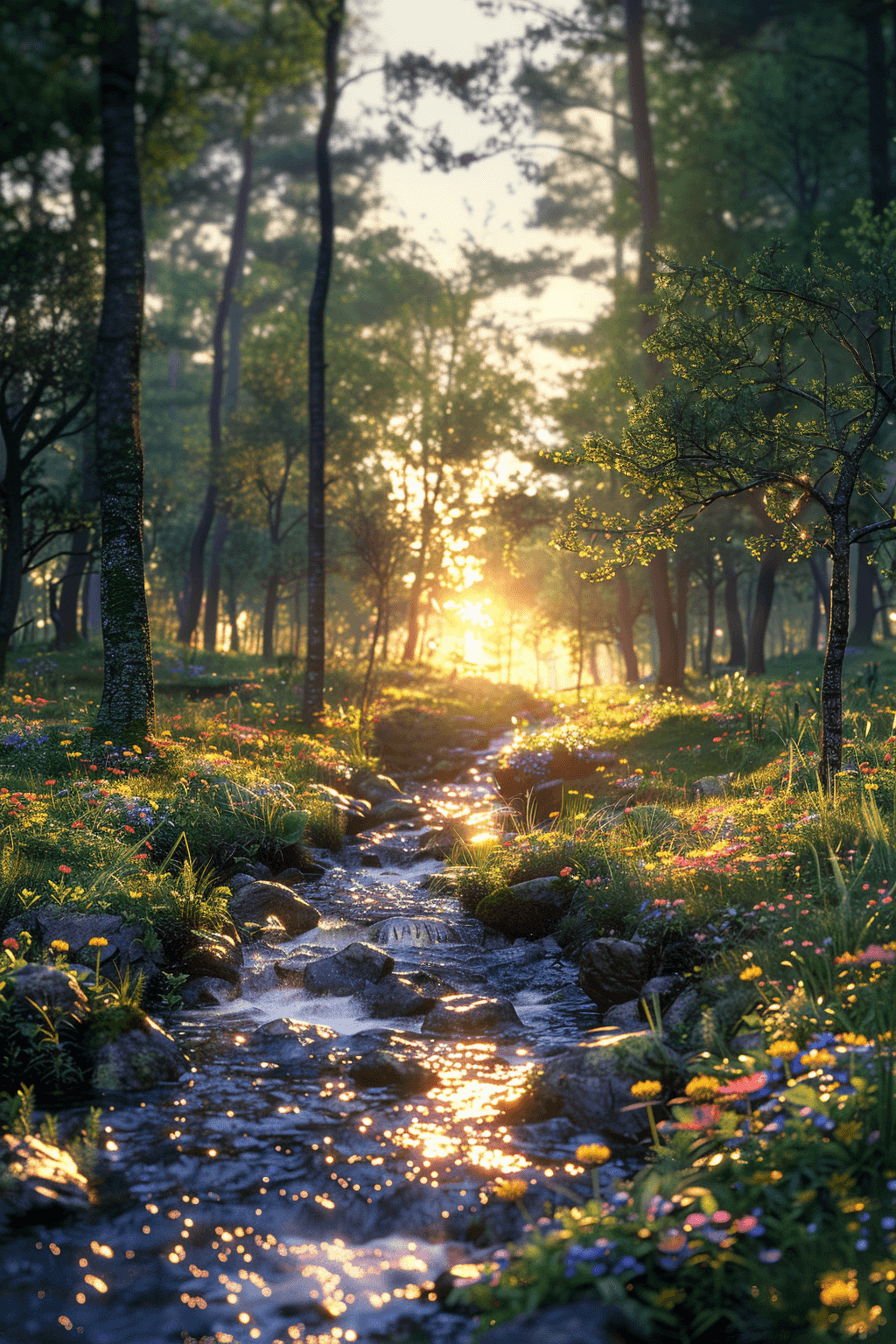 AI generated: Midjourney prompt: A dark green forest, light shines through the gaps... (Midjourney - Photography)