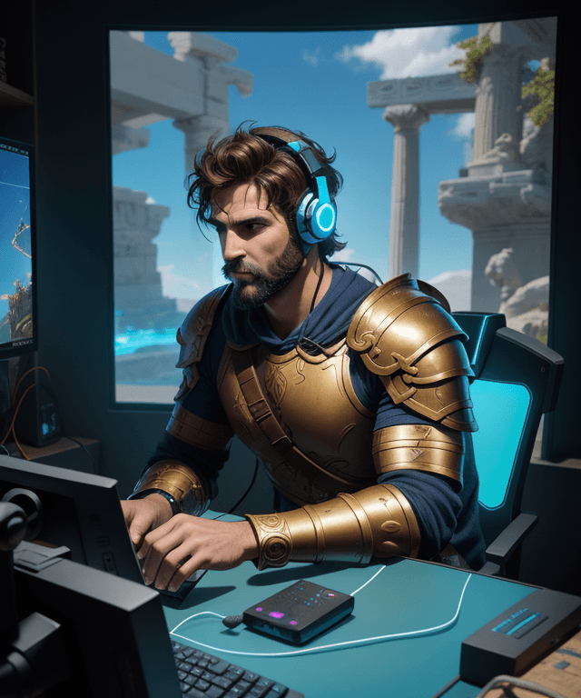 صورة مولدة بالذكاء الاصطناعي: Odysseus of the Future (نموذج DreamShaper - Character Design)