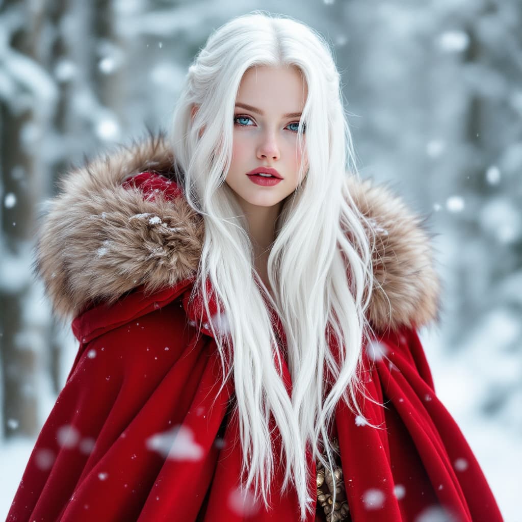 AI generated: FLUX prompt: a very young beautiful 18 year old European albino... (FLUX - FLUX)