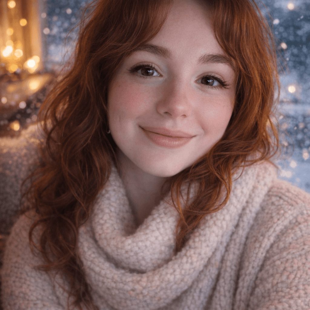 صورة مولدة بالذكاء الاصطناعي: ChatGPT Image prompt: Use the uploaded photo of a red-haired girl as the... (نموذج ChatGPT Image - ChatGPT Image)