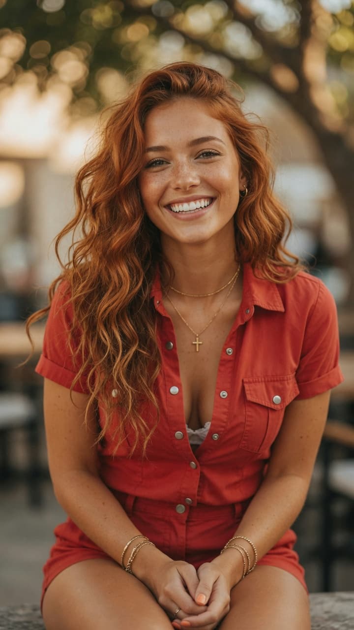 صورة مولدة بالذكاء الاصطناعي: A stunning young woman in her early 20s with long,... (نموذج PromptHero - Other AI Models)
