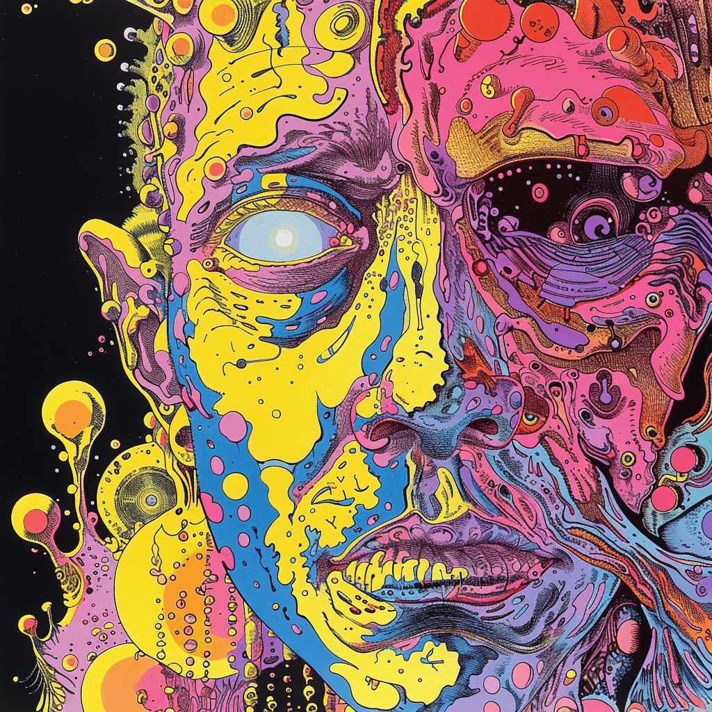 AI generated: Midjourney prompt: whimiscal acid nightmate pshydelic lsd melted by m... (Midjourney - Concept Art)