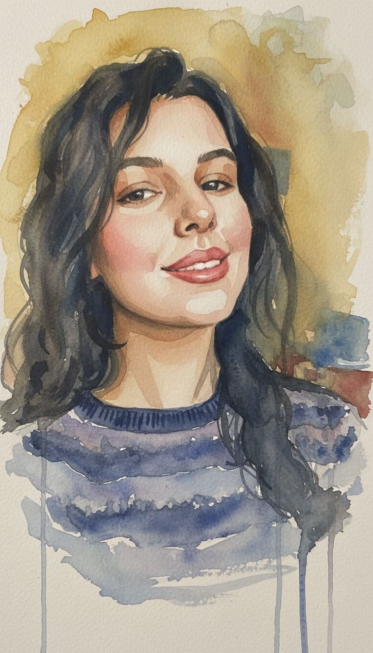 AI generated: Nano Banana prompt: Watercolor portrait of a woman, free brushwork --c... (Nano Banana - Nano Banana)