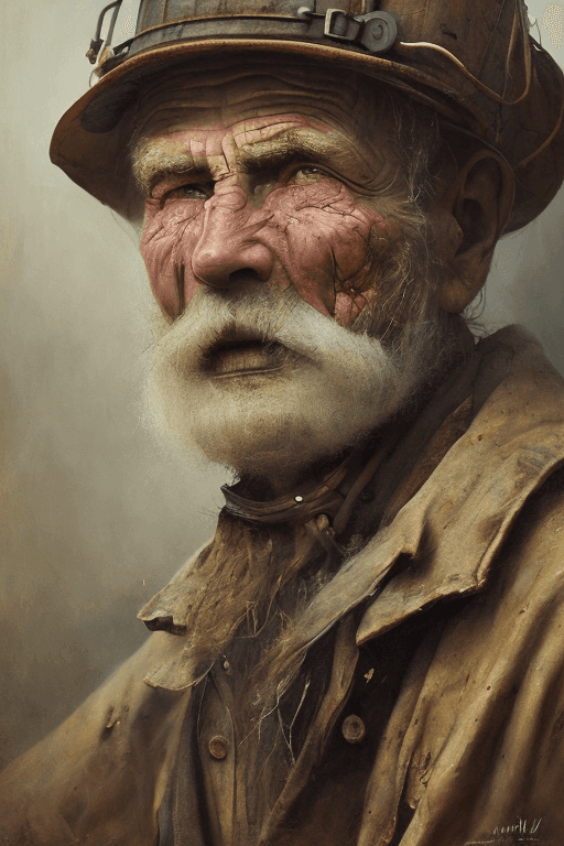 صورة مولدة بالذكاء الاصطناعي: Openjourney prompt: a portrait of an old coal miner in 19th century, b... (نموذج Openjourney - Openjourney)