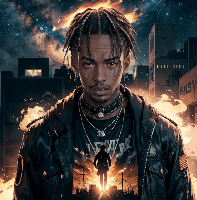 AI generated: Stable Diffusion prompt: Create a cover for the music album "Travis Scott",... (Stable Diffusion - Concept Art)