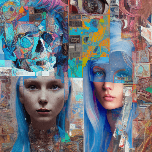 AI generated: Openjourney prompt: Radusha 07.09.1981 aniversery woman with blue hair... (Openjourney - Openjourney)