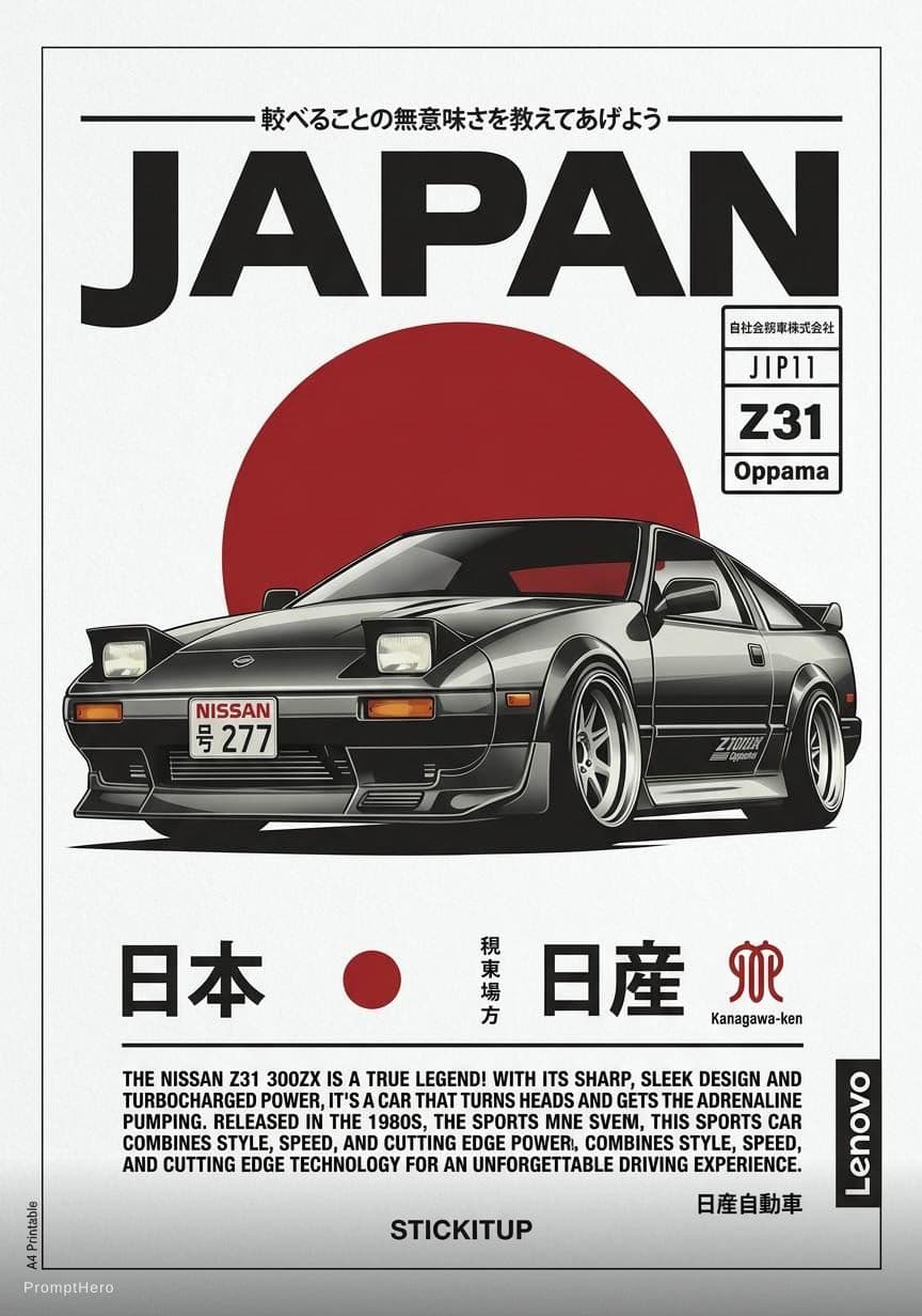 AI generated: Hero prompt: Car poster printable a4 sheet version (Hero - Hero)