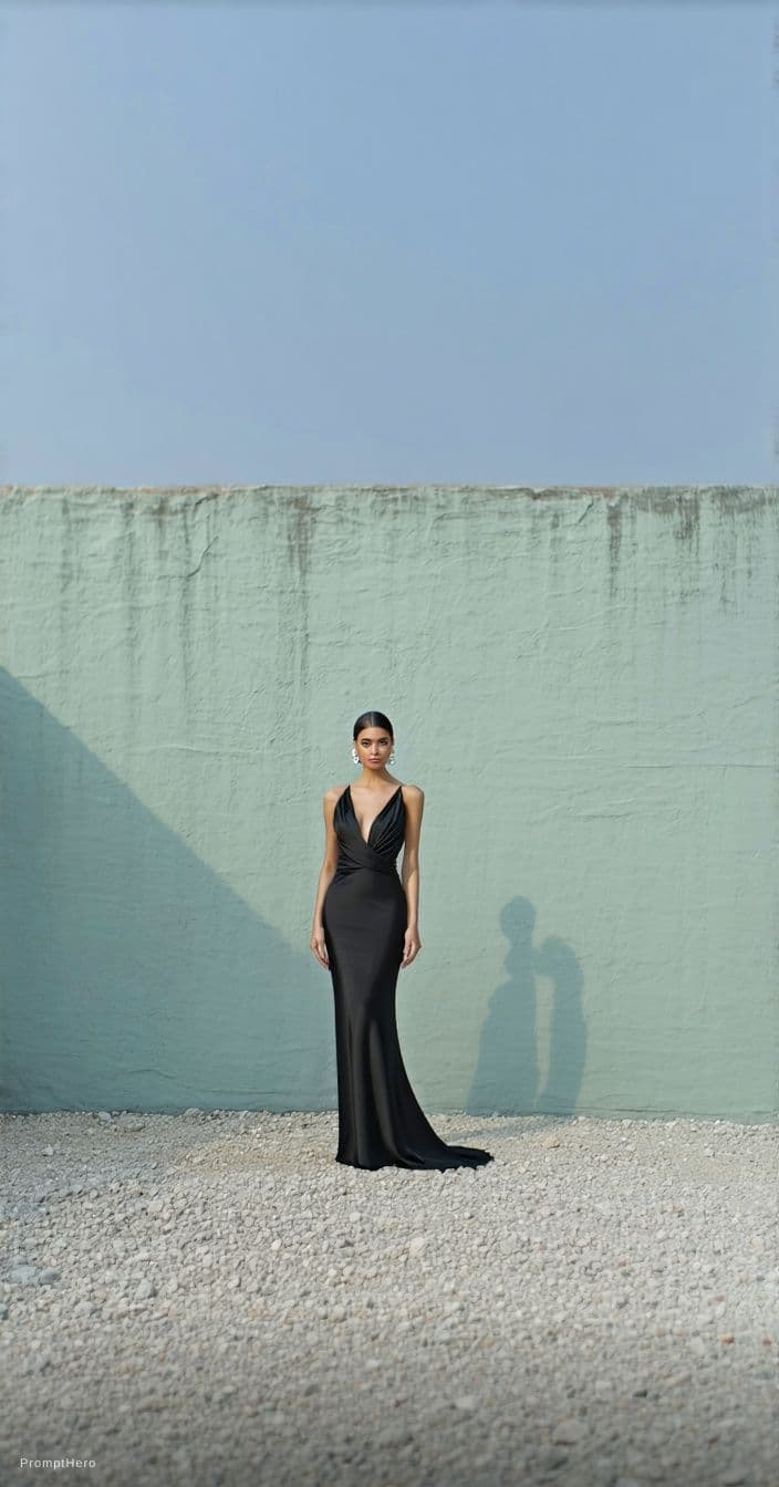 AI generated: Hero prompt: black evening downblouse dress (Hero - Hero)
