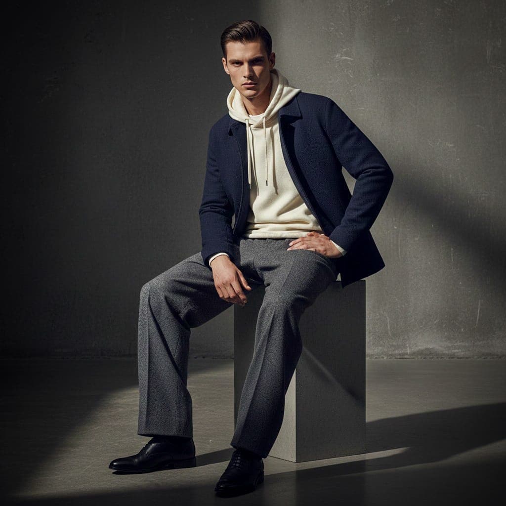 صورة مولدة بالذكاء الاصطناعي: Relaxed Luxury Layers (نموذج SXZ Luma - أزياء وموضة)