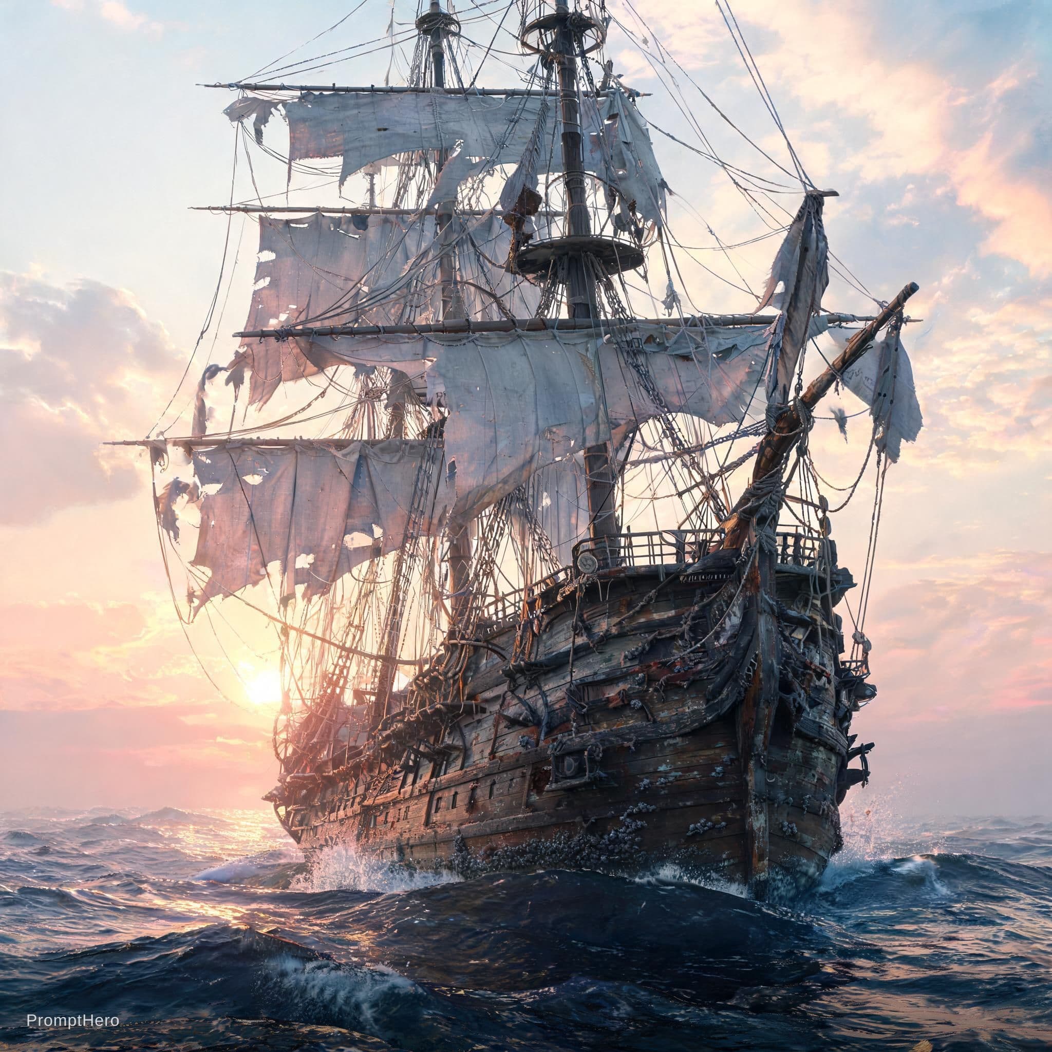 AI generated: Hero prompt: photo of a ultra realistic sailing ship, dramatic ... (Hero - Hero)