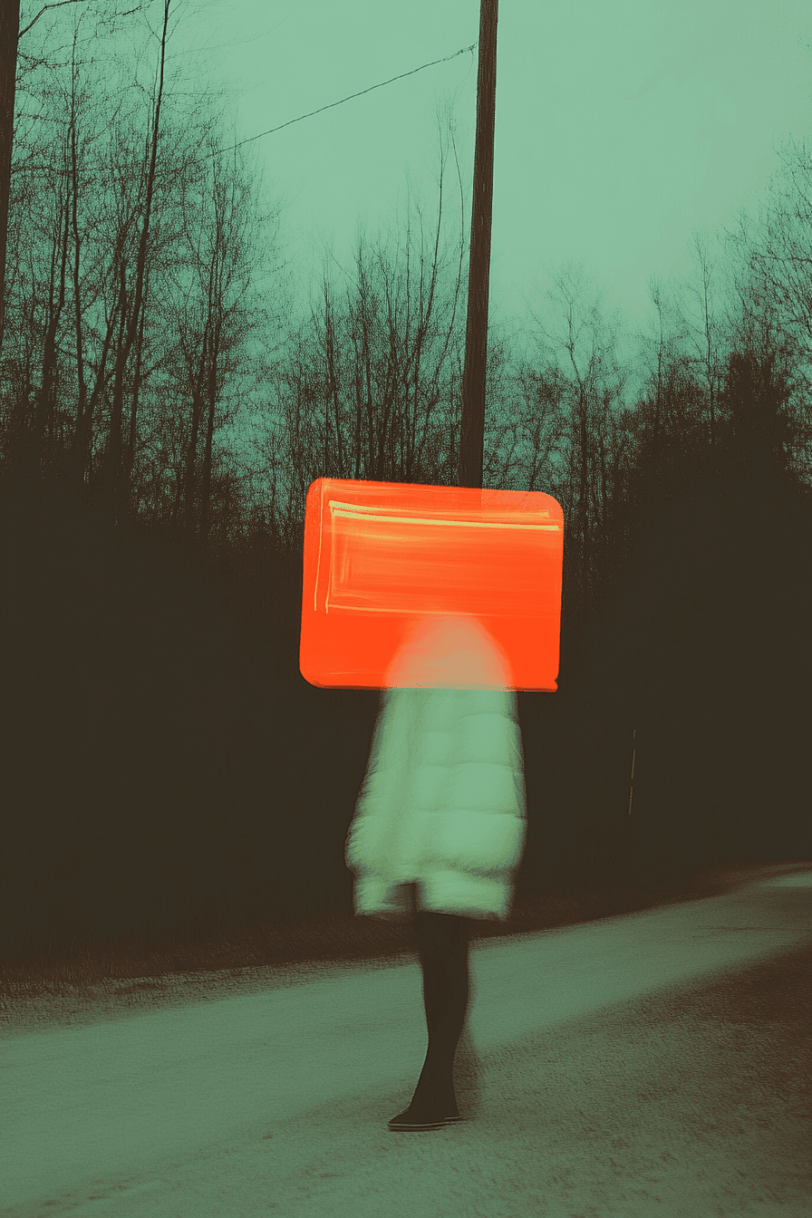 AI generated: Midjourney prompt: blurry image of snowy winter puffer jacket fashion... (Midjourney - Midjourney)