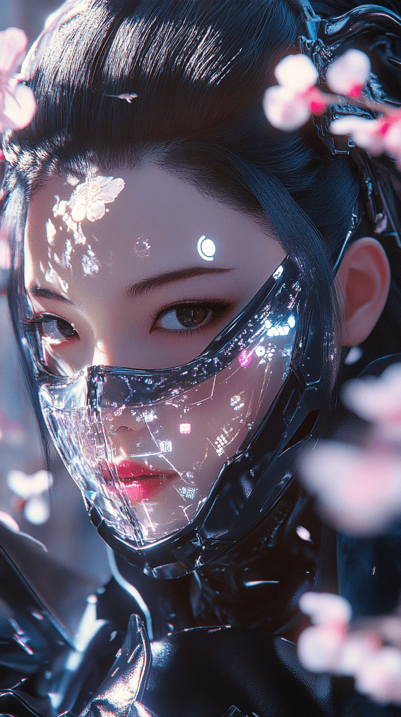 Cyberpunk Geisha - Midjourney