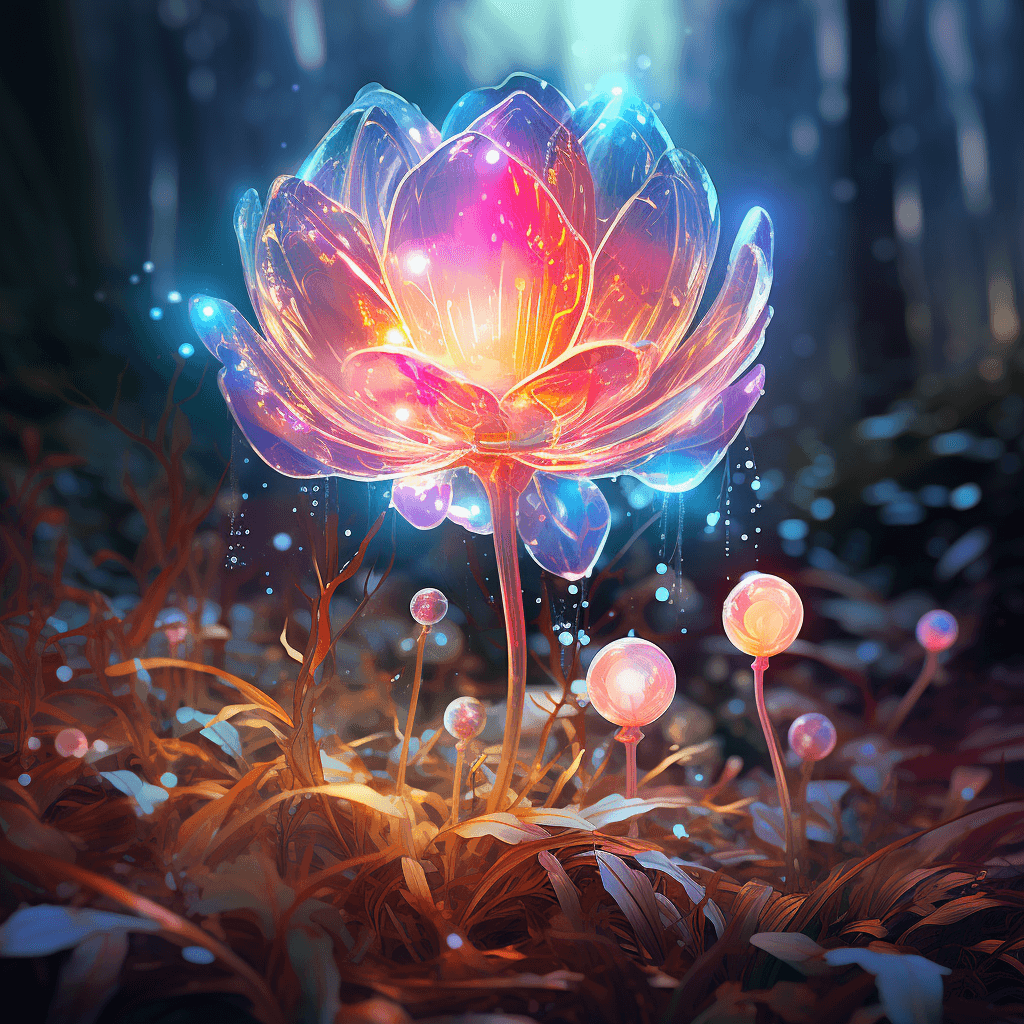 AI generated: Psychedelic flower (Midjourney - Concept Art)