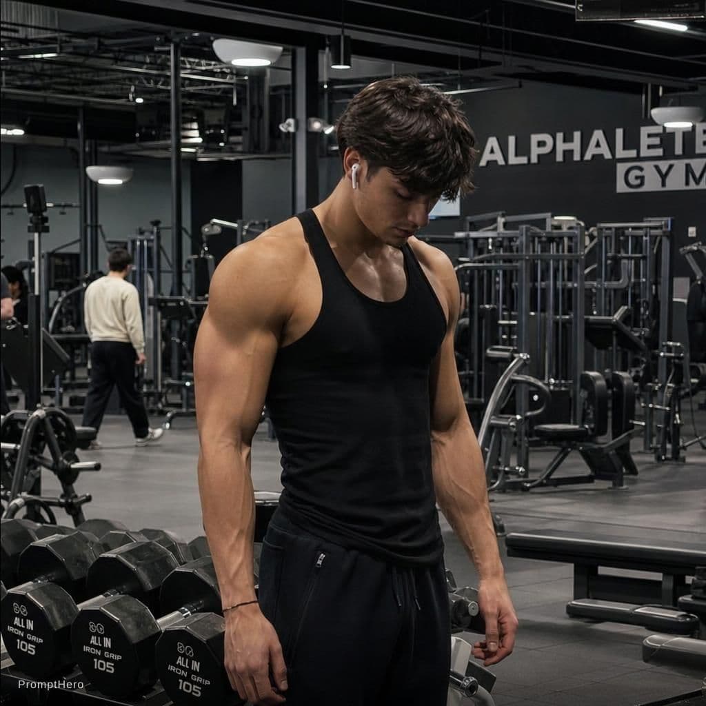 صورة مولدة بالذكاء الاصطناعي: ChatGPT Image prompt: gym work out pics (نموذج ChatGPT Image - ChatGPT Image)