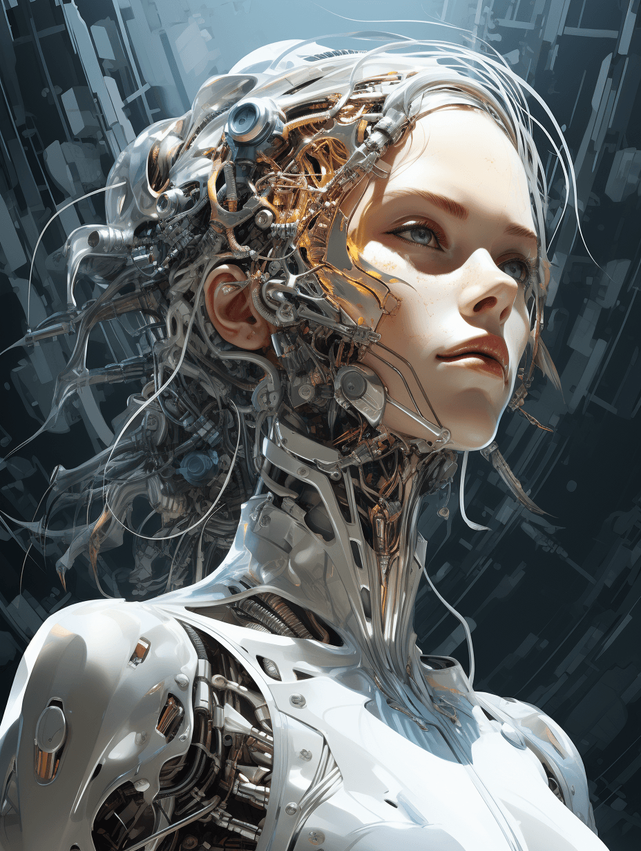 صورة مولدة بالذكاء الاصطناعي: Midjourney prompt: in style of Hajime Sorayama, character concept des... (نموذج Midjourney - Midjourney)