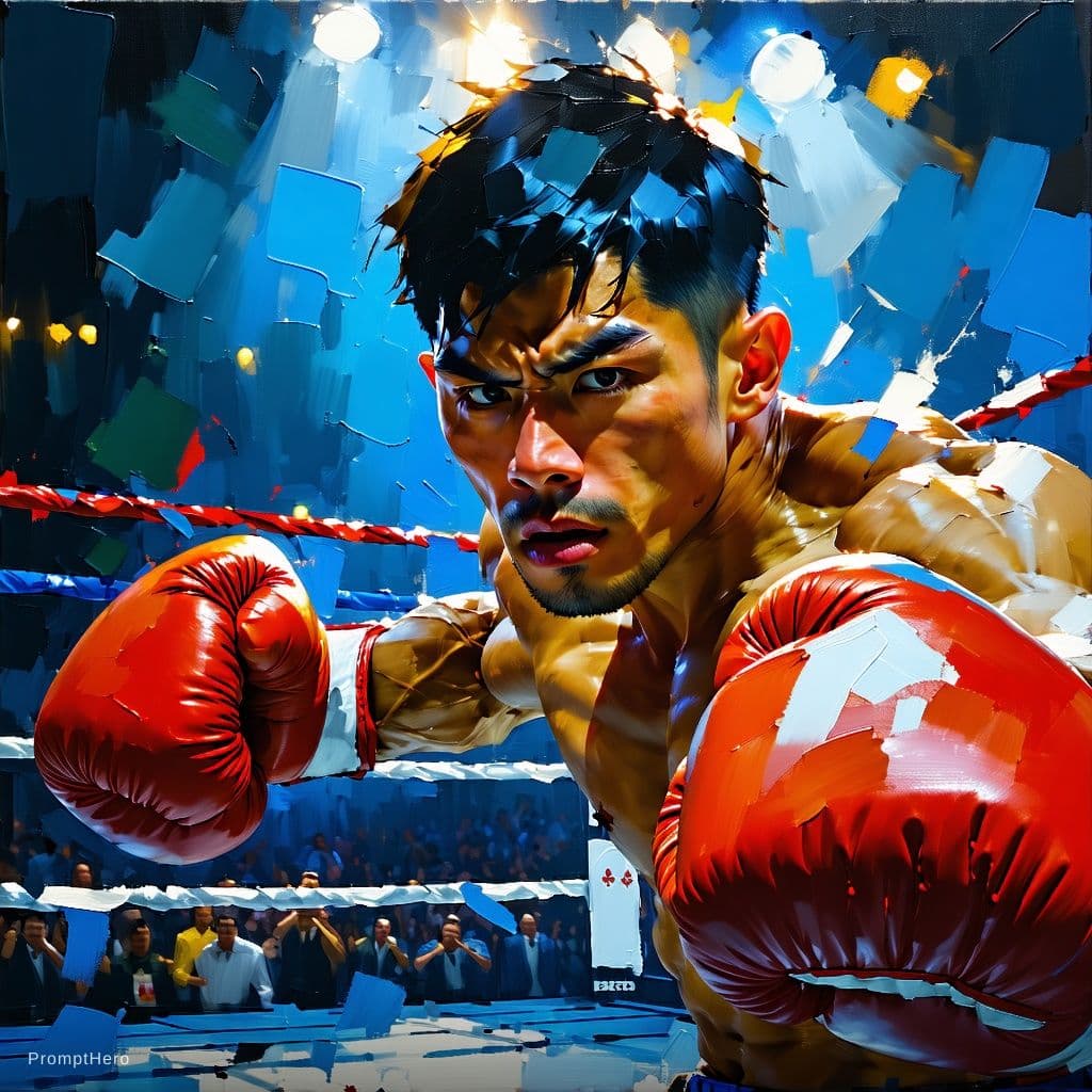 AI generated: Stable Diffusion prompt: centered, masterpiece, a painting of a man in a bo... (Stable Diffusion - Stable Diffusion)