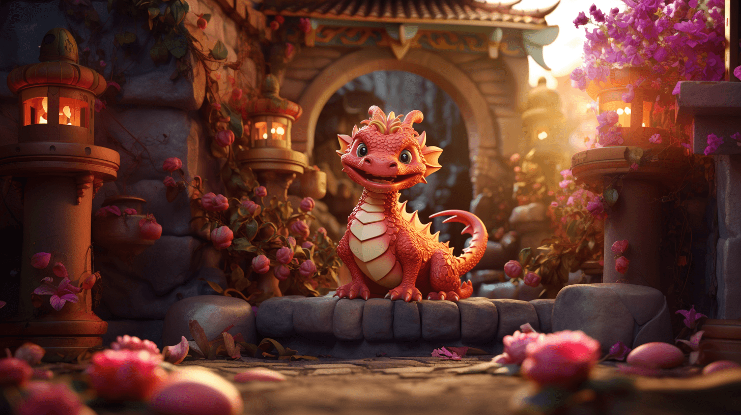 AI generated: Happy Year of the Dragon-2024 (Midjourney - 3d Renders)